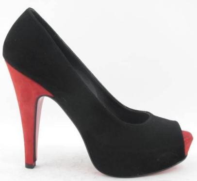kirmizi topuklu siyah suet ayakkabi modelleri Siyah Süet Yüksek Platform Topuklu Ayakkabılar 7