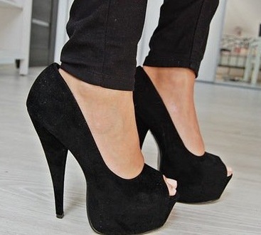 yuksek topuklu siyah suet ayakkabilar Siyah Süet Yüksek Platform Topuklu Ayakkabılar 19