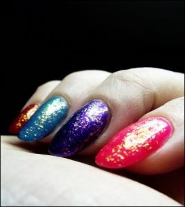 Tuz ve şeker ile parlak ojeler