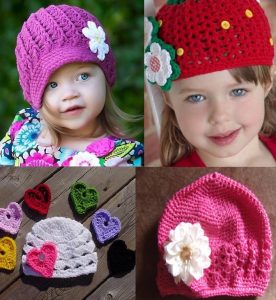 Tığ Örgüsü Kız Bebek Bereleri Modelleri