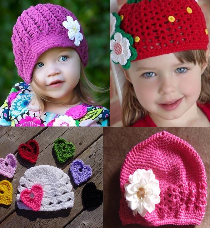 Tığ Örgüsü Kız Bebek Bereleri Modelleri